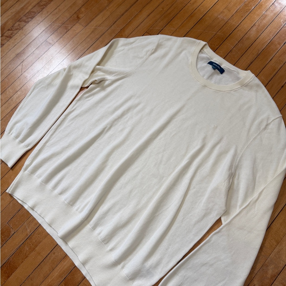 NWOT Tommy John Second Skin Crewneck Ivory Knit Sweater Men's Sz. XL - Picture 2 of 6